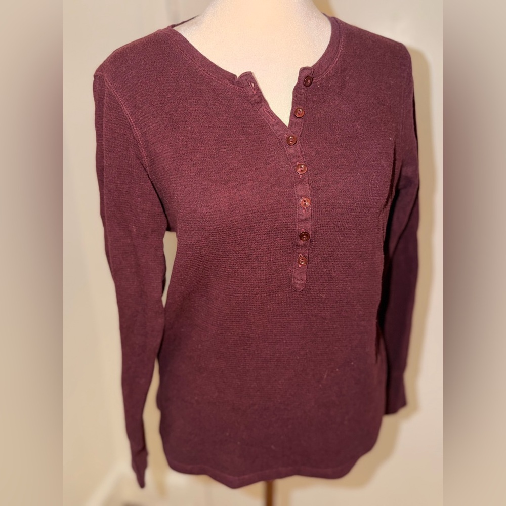 L.L. Bean Women's Plum Button Down Shirt